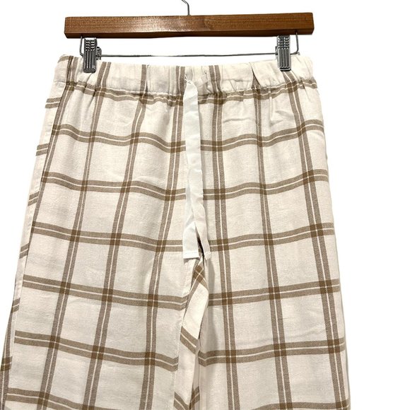J Crew Printed Flannel Pajama Pant in Ivory Camel XS - Picture 3 of 4